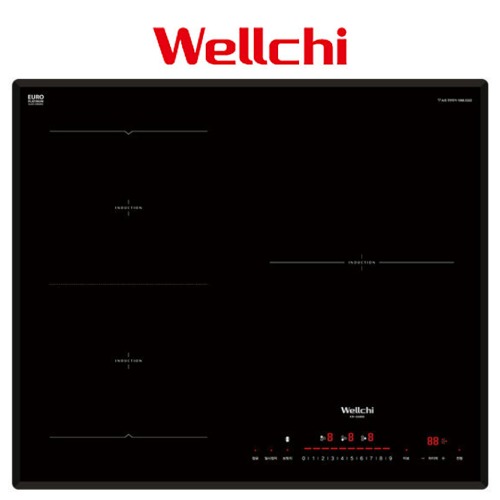 웰치 빌트인 인덕션 3구 KR-S4800/매립형/브릿지기능